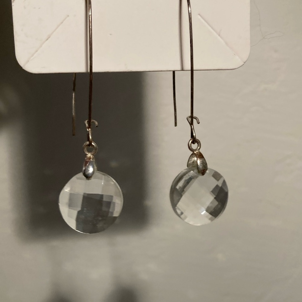 Rainbow prism hoop earrings
